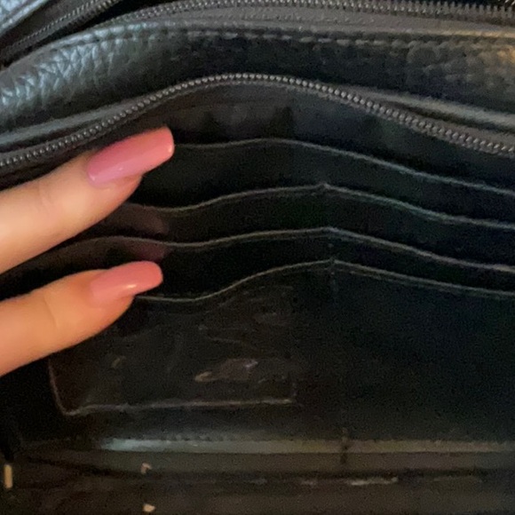 GUESS SATCHEL ALL LEATHER BAG - Picture 5 of 9